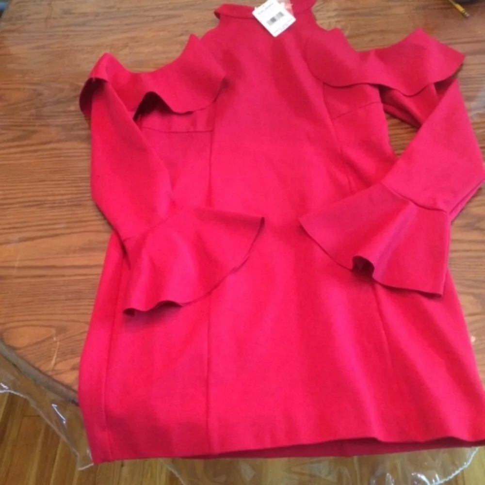 FP Ruffled Cold Shoulder BodyCon Mini Dress - Picture 6 of 7